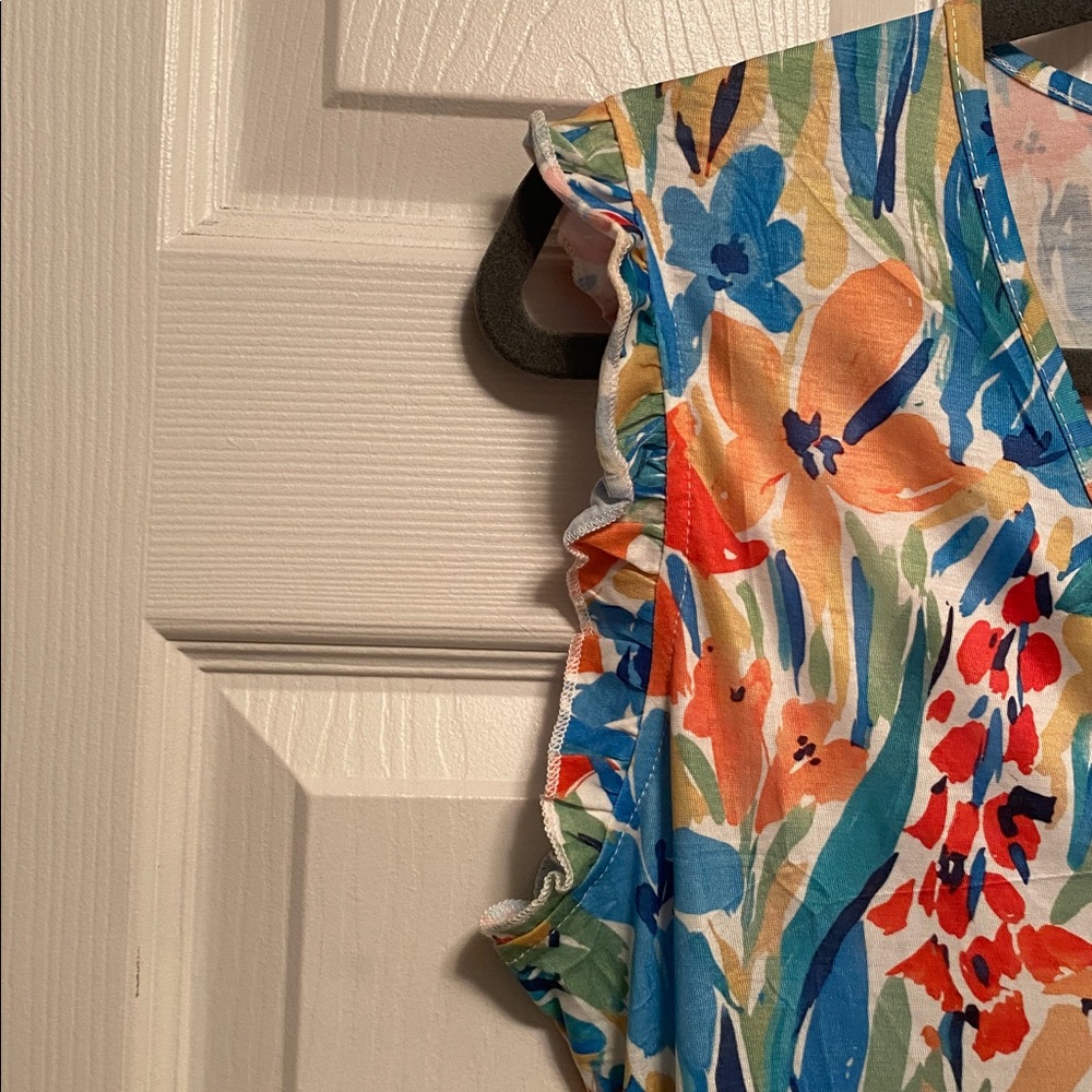 Loemes Floral V-Neck Dress…size M - Picture 3 of 6